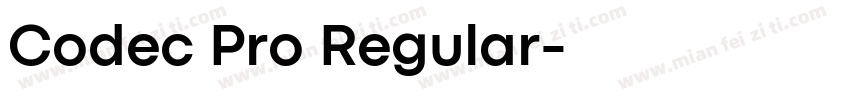 Codec Pro Regular字体转换